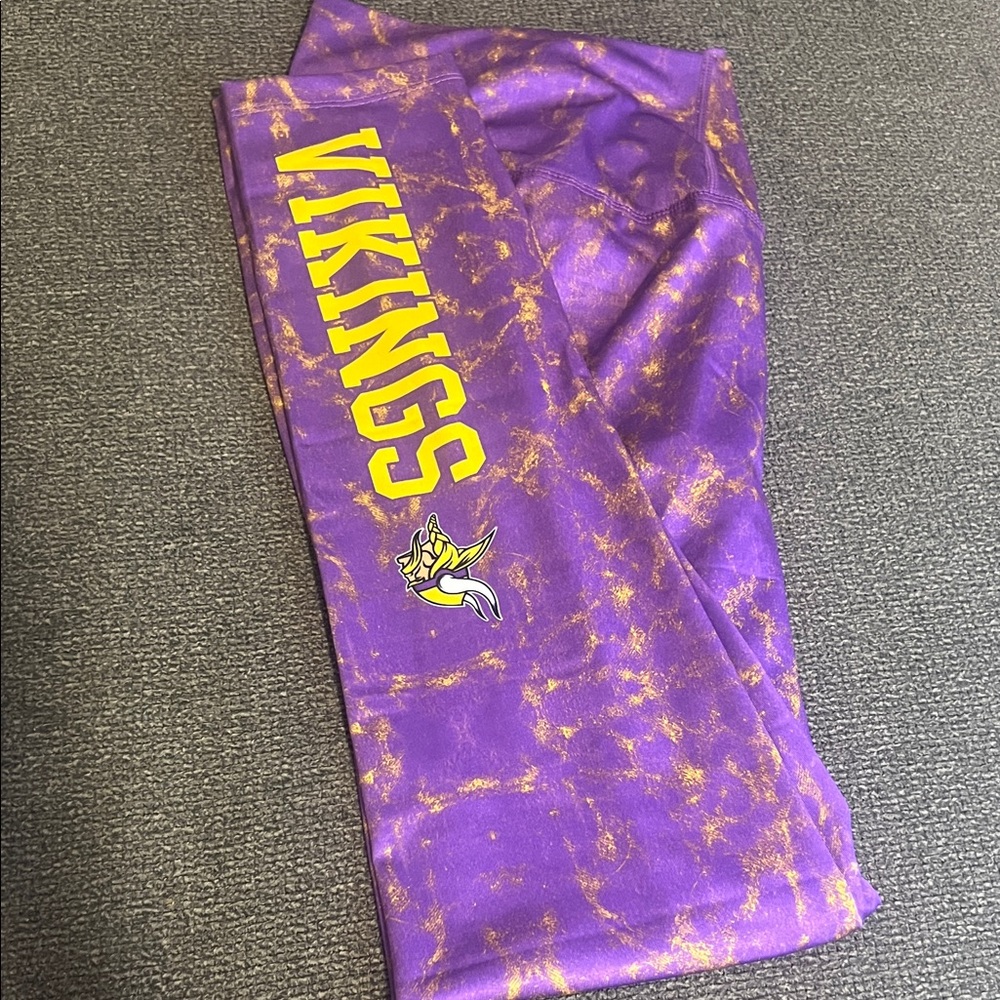 NFL Kids Vikings Purple and Gold Leggings